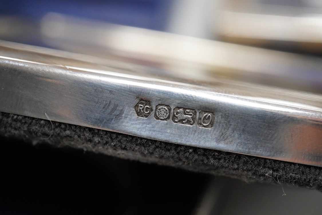 A collection of eight modern silver mounted photograph frames, including double, maker AN, width 11.2cm.